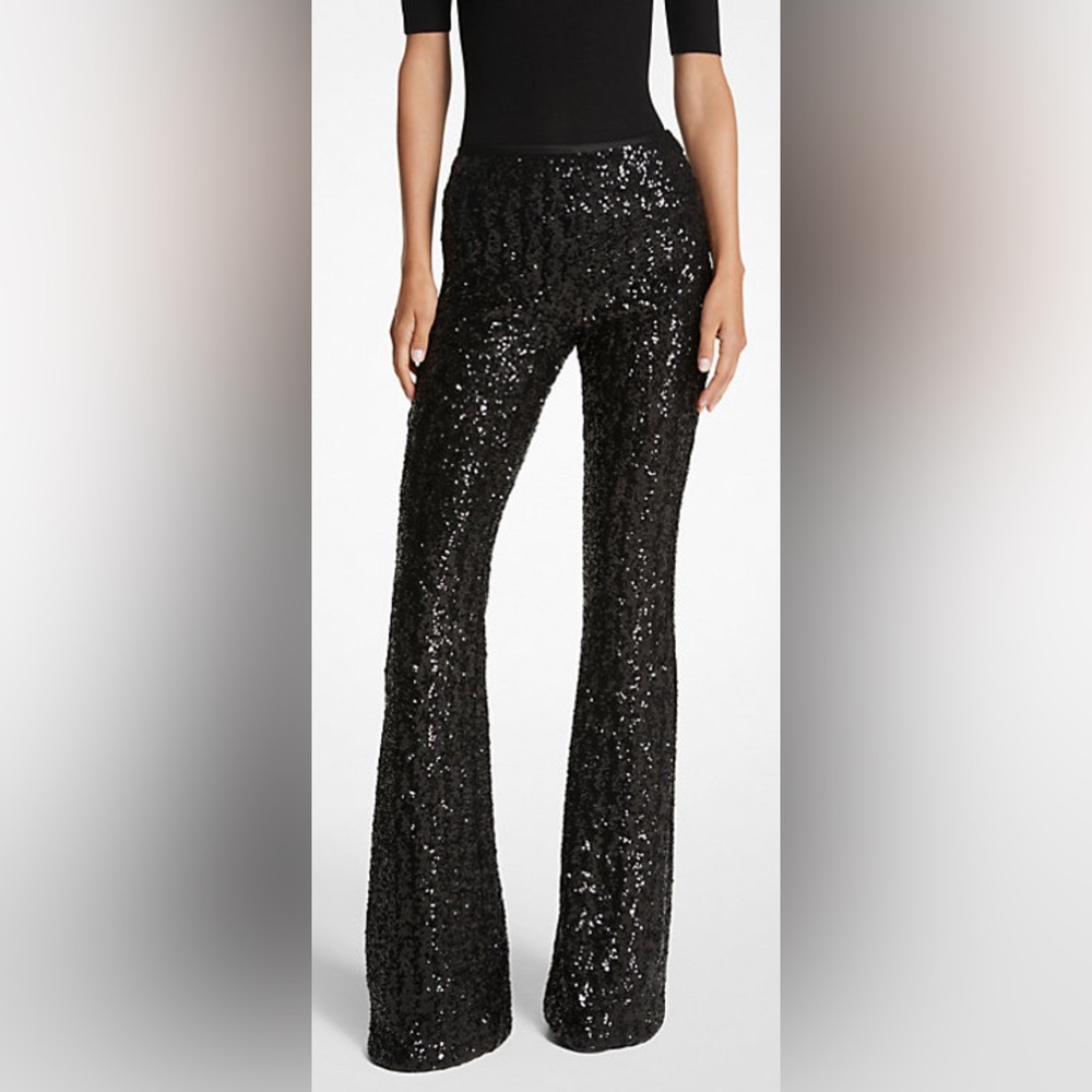 No Boundaries Glittery Dark Flare Pants